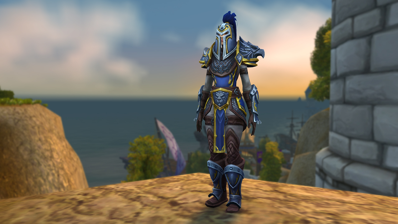 Blue and Gold Human Armor set