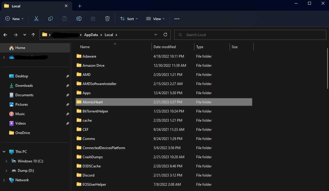 Atomic heart folder