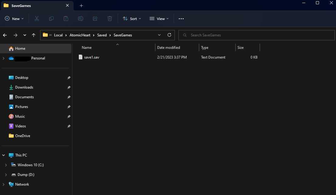Atomic heart Save file
