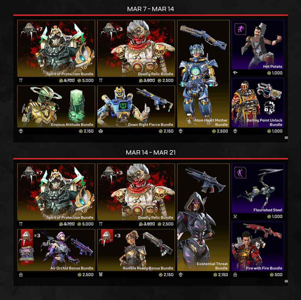 Apex Legends Update 2.19 Skins